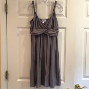 FLASH SALE -- LOFT Lovely Gray Petite Small Sundress